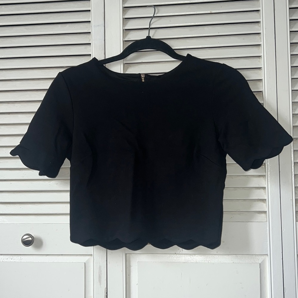Black top with back zipper size 1